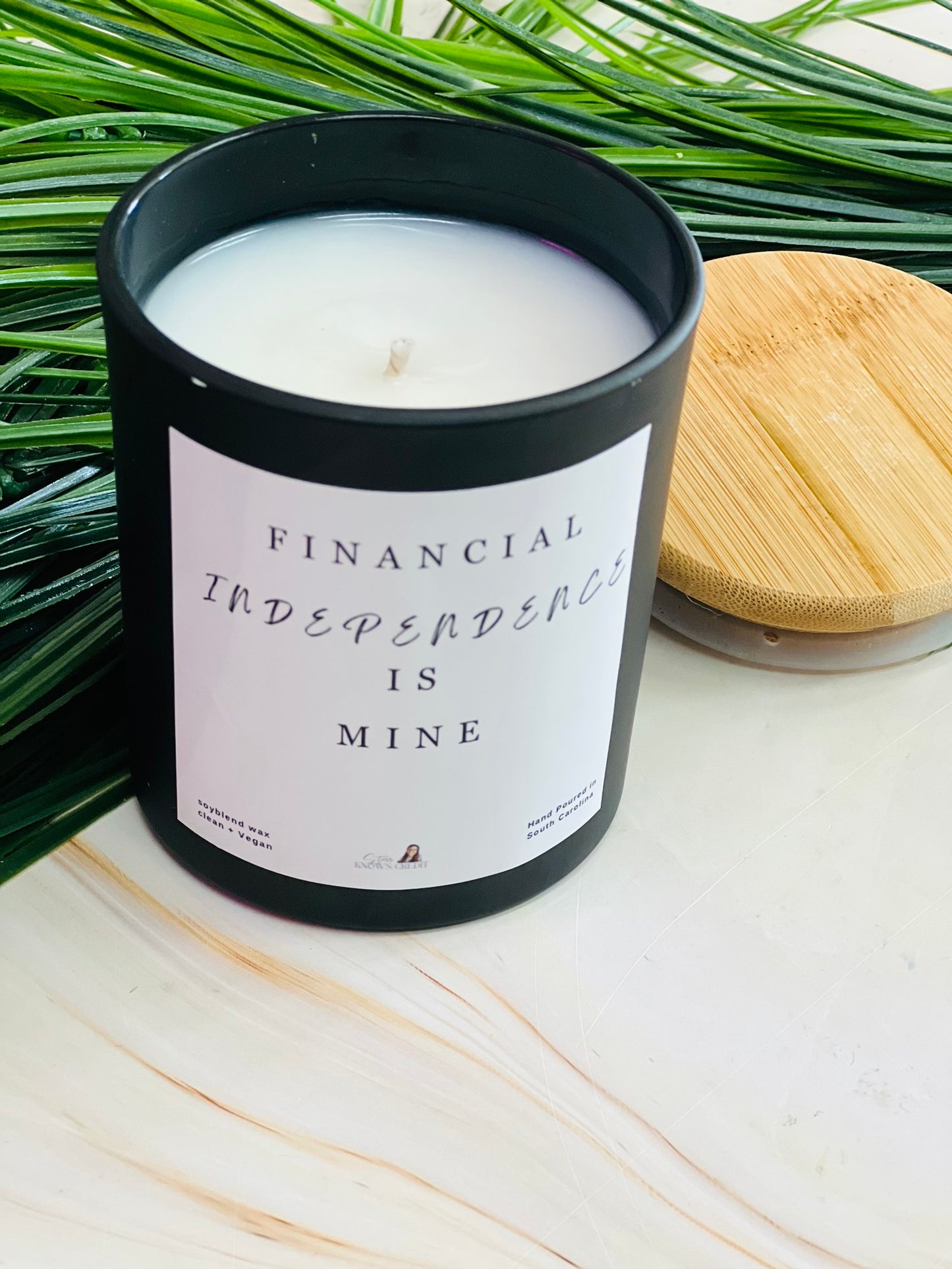 Financial Independence Is Mine Candle