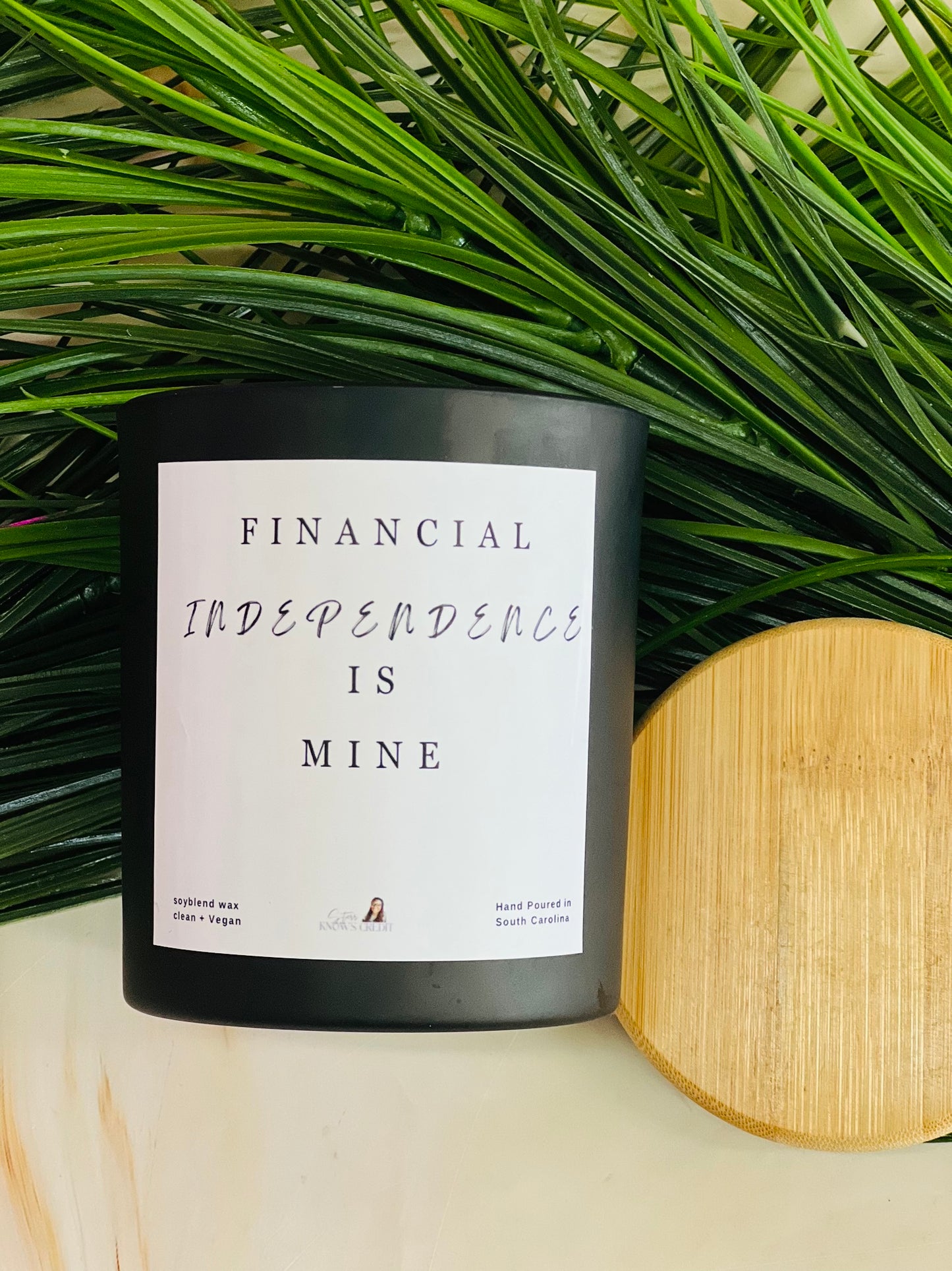 Financial Independence Is Mine Candle